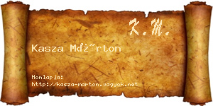 Kasza Márton névjegykártya