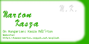 marton kasza business card